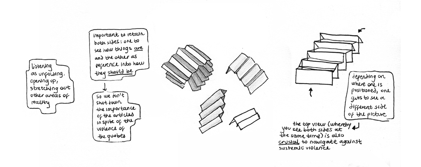 Graphic explorations of two realities in coexistence: the one described by the UNCRC’s articles and the lived-experiences of youth in care